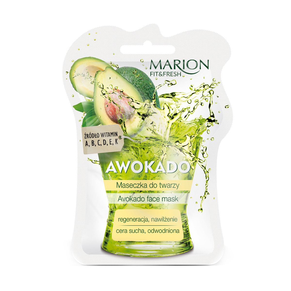 Маска для обличчя Marion Fit &amp; Fresh Avocado Face Mask, 7.5 мл